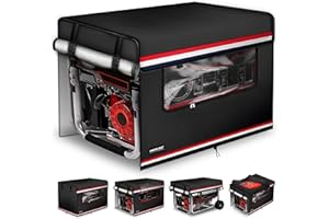 WOGUINC Running Generator Cover. Heavy-duty Waterproof. Openable Transparent Front-view Window. Universal Size of 32’’L×24’’W×24’’H. Durable and Tear-Resistant. Black.