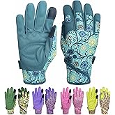 MSUPSAV Thorn Proof&Puncture Resistant Gardening Gloves with Grip,Garden Glove for Women, Leather Yard Work Gifts
