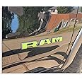 Reflective Concepts 2019-2025 RAM Door Emblem Overlay Decal Stickers - (Color: Lime Green)