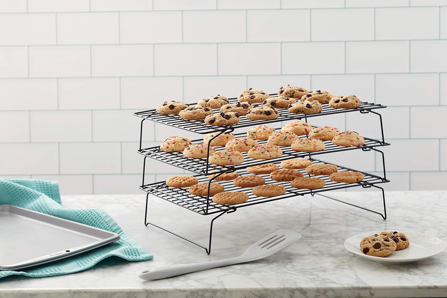 Wilton Excelle Elite 3-Tier Cooling Rack for Cookies, Cakes and More: Kitchen & Dining
