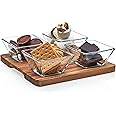 Libbey Acaciawood 4-Piece Cheese Board Serving Set with Wood Serving Board