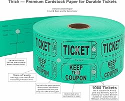 1000 Tacticai Raffle Tickets, Green