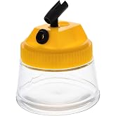 Master Airbrush 13 Piece Airbrush Cleaning Kit | Glass Cleaning Pot Jar with Holder, 5 pc Cleaning Needles, 5 pc Cleaning Brushes, 1 Wash Needle, &amp; How to Link Card