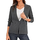 GRACE KARIN Women Sweater Blazer Business Casual 2026 Knit Suit Jackets Long Sleeve Lightweight Cardigan Work Office