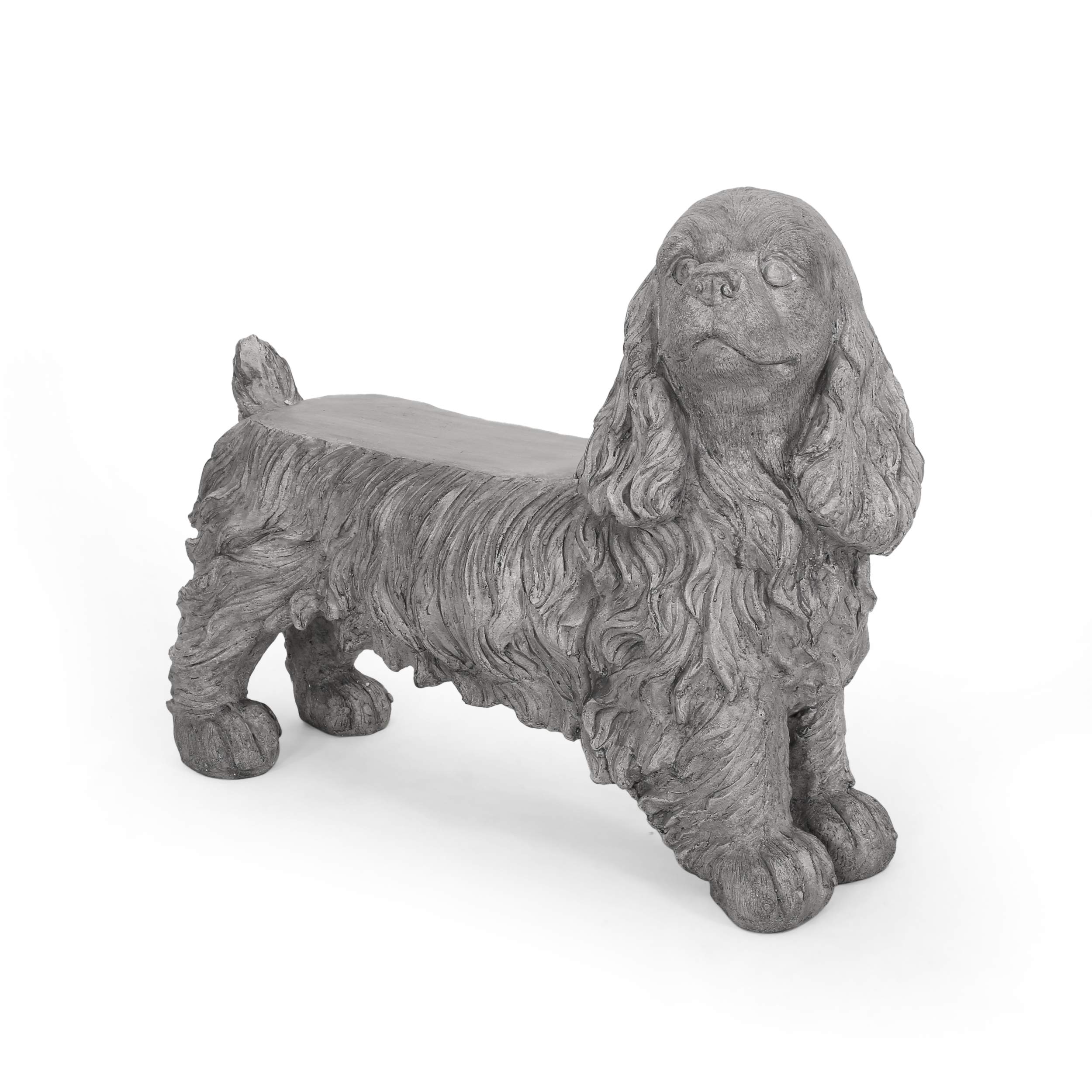 Christopher Knight Home312646 Dog Bench Carlysle Spaniel Grey
