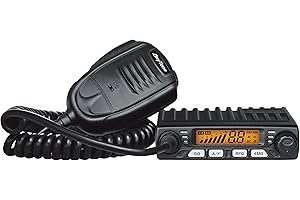 VECTORCOM Mini Mobile CB Radio 40-Channel with AM FM Instant Emergency Channel 9/19, 4W Power Output, LCD Display, VOX, RF Gain, and Handheld Mic