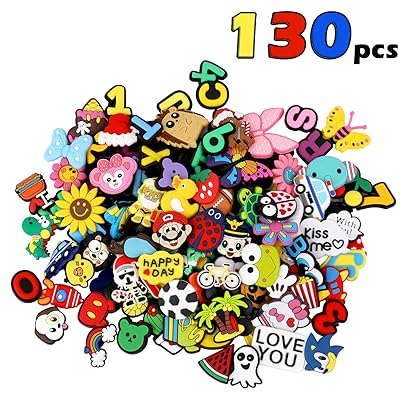 130pcs Different Shape Shoe Charms for Croc Clog Dominican