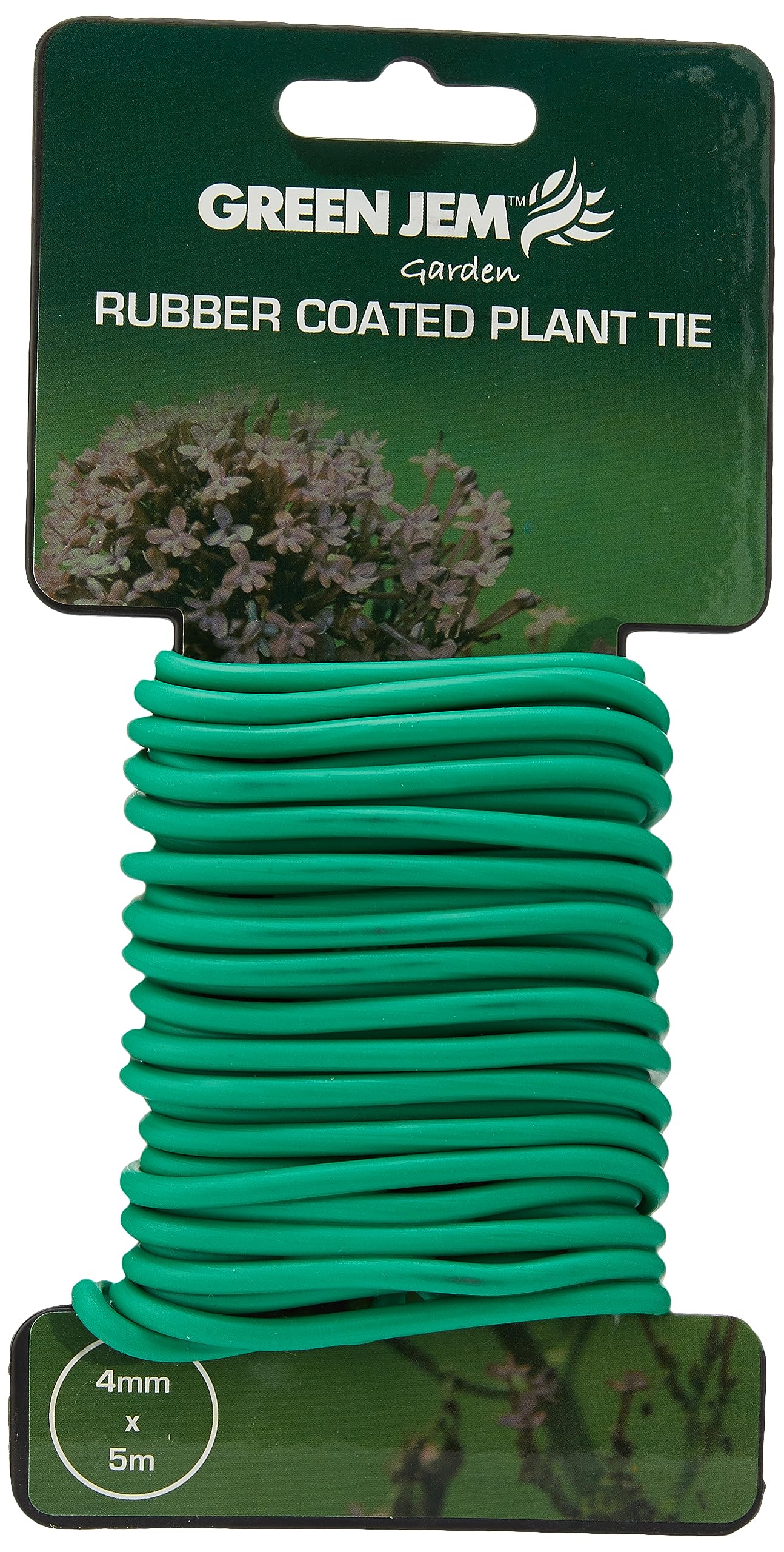 Green Jem GSST4 Rubber Coated Plant Tie, 4 mm x 5 m