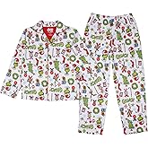 Dr. Seuss The Grinch Pajamas 2-Piece Matching Set - Cozy Christmas PJs Loungewear for Toddlers & Big Kids Boys Girls
