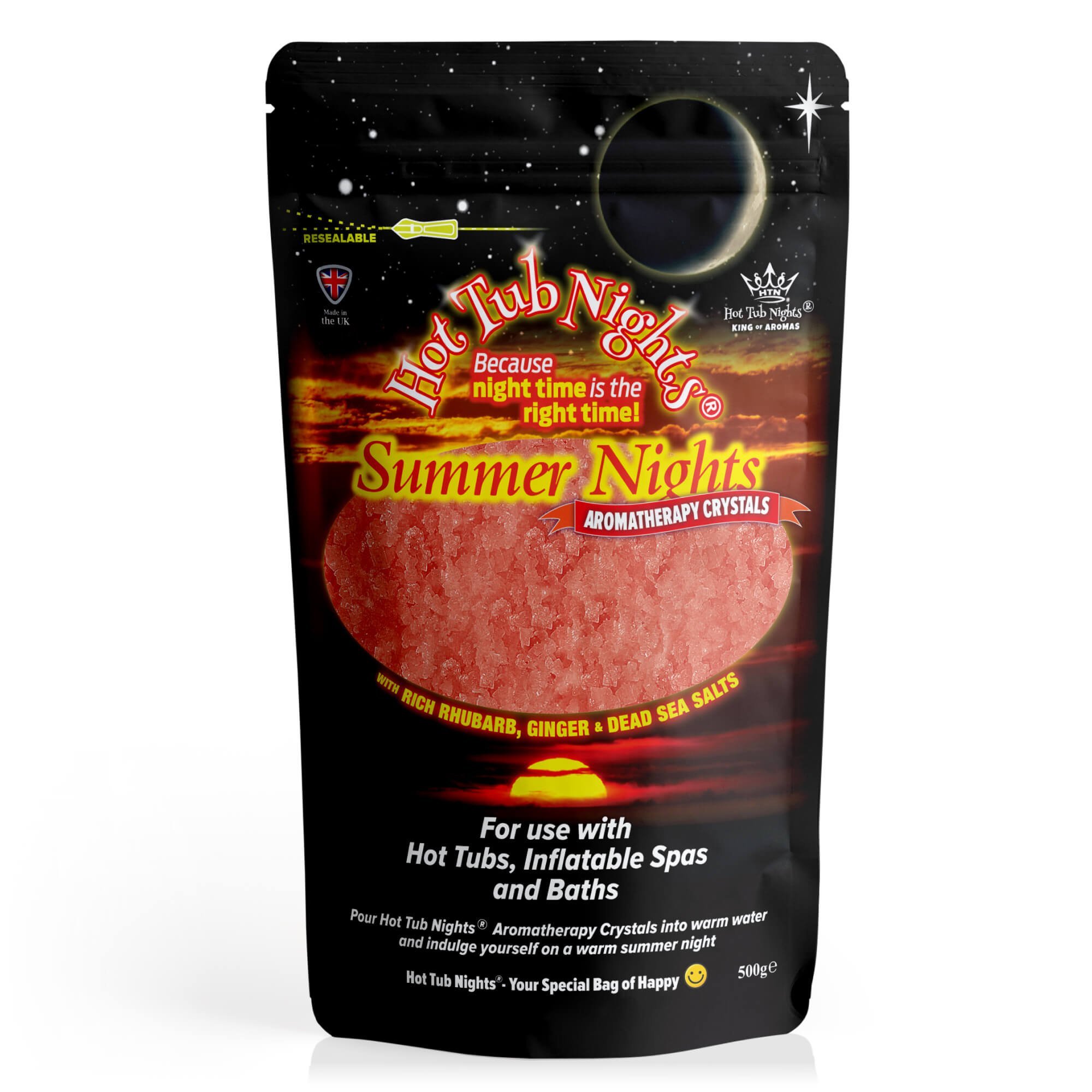 Hot Tub Nights (Summer Nights) With Rhubarb and Ginger Aromatherapy Crystals Vegan (500g)