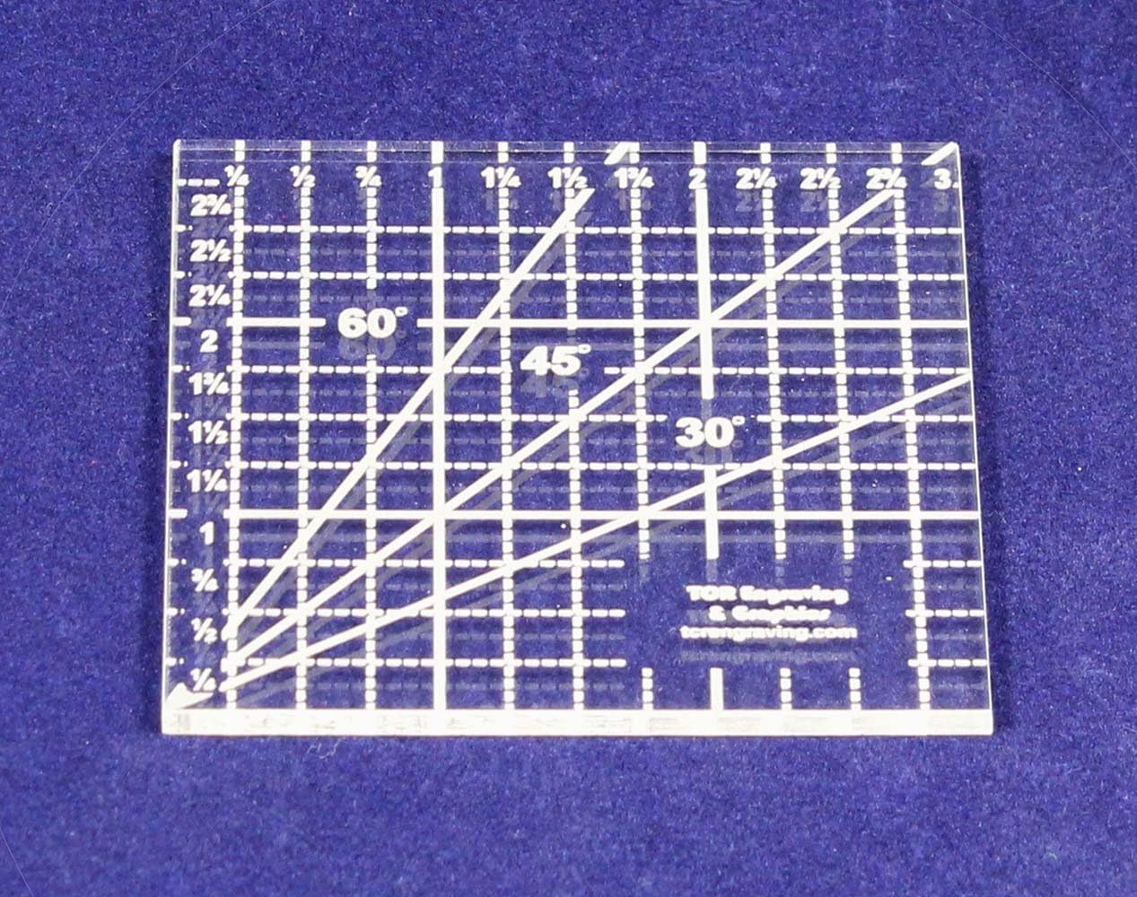 3 Inch Square Ruler Acrylic 1/8 Inch Thick