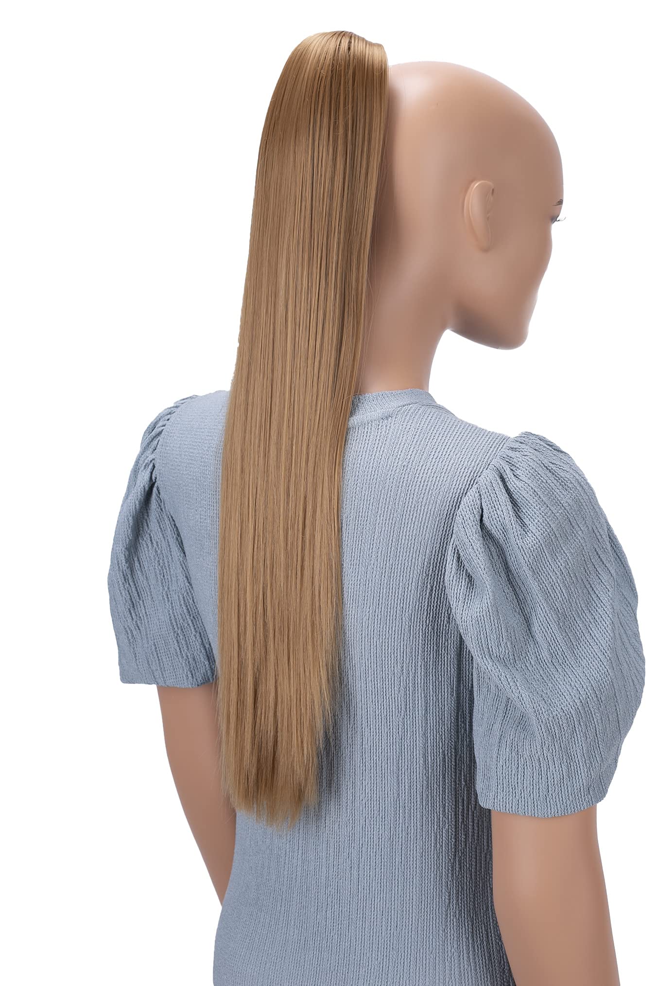 CAISHA 24" Hairpiece Ponytail Clip On Extension Long Hair Straight Dark Blonde H611 — image 1