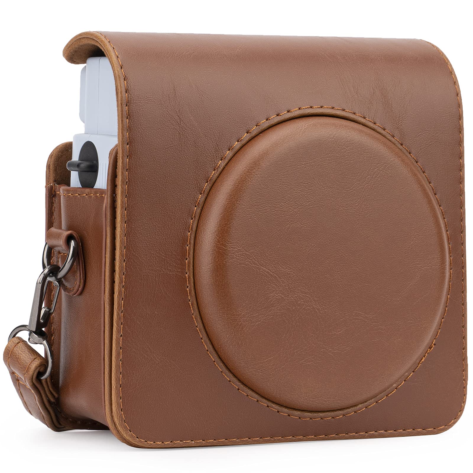 Frankmate Protective Case Compatible with Square SQ1 Instant Film Camera, PU Leather Compact Case Bag with Adjustable Shoulder Strap