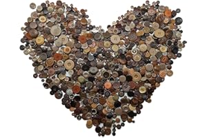 QOVYDX 600-700Pcs Brown Buttons for Crafts Bulk Assorted Sizes Brown Craft Buttons for Crafting, Arts, DIY, Decoration, Sewing