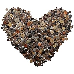 600-700Pcs Brown Buttons for Crafts Bulk Assorted