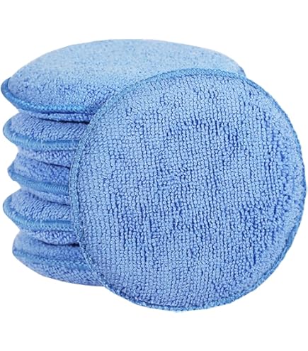 Microfiber Applicator Pads 6-Pack - 3" X 5" Scratch-Free Polishing Pads | Car Detailing & Wax Application