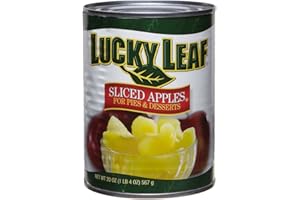 Lucky Leaf Sliced Apple for Pies & Desserts (in Water), 20-Ounce Cans (Pack of 6)