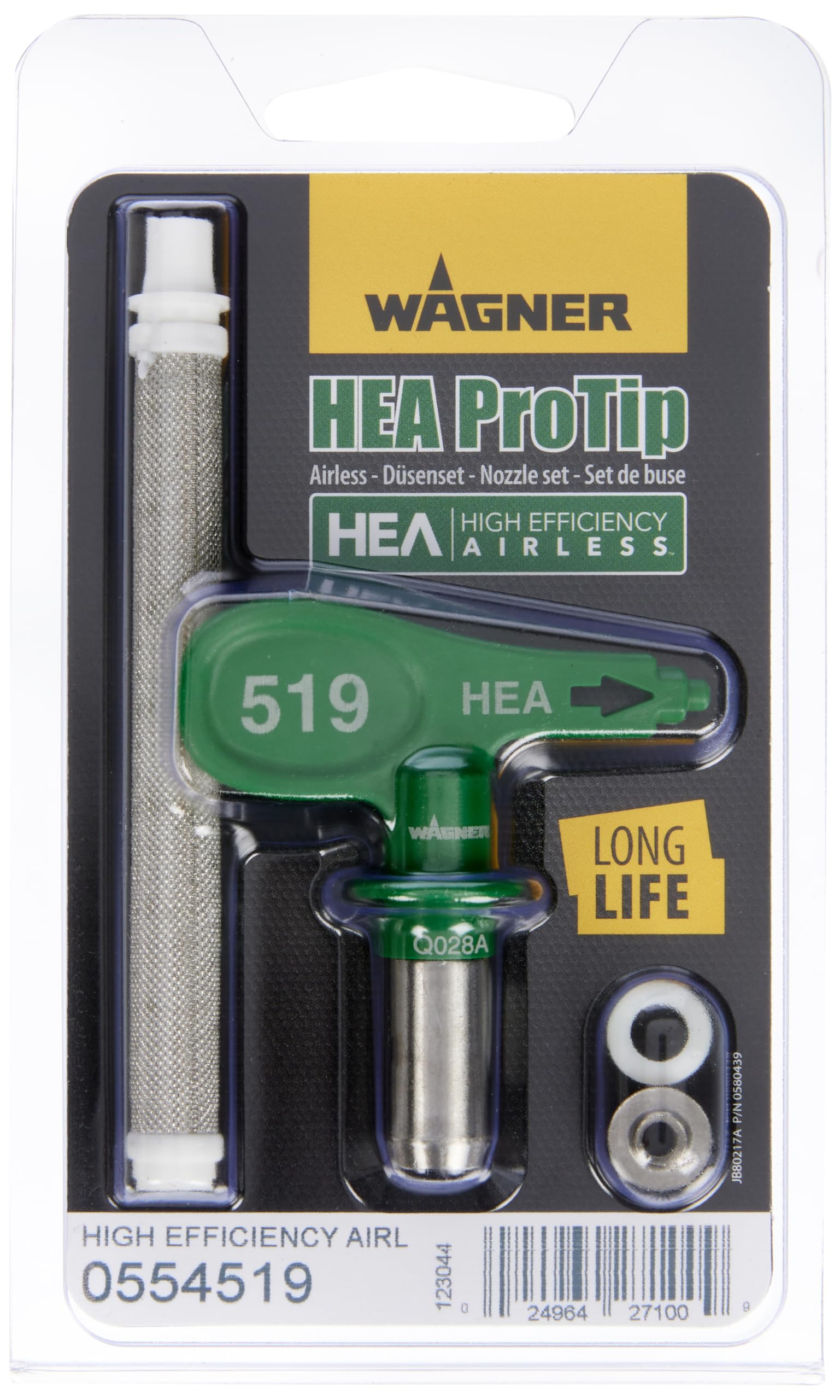 WAGNER HEA ProTip Nozzle 213, airless Nozzle for Interior and Exterior Wood, Metal, Wall and Ceiling Paints, < 55 Percent Less Overspray
