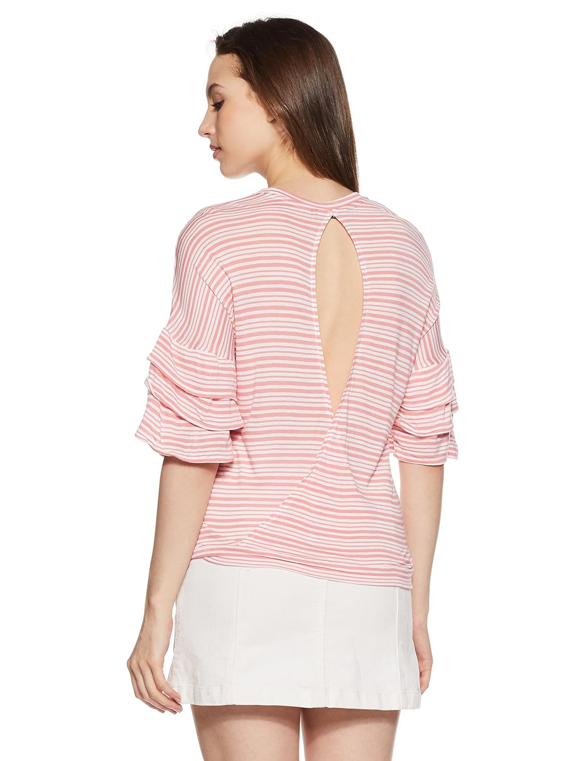 vero moda women's striped loose fit t-shirt