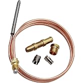Thermocoupler for Robertshaw Thermostat Control Pilot Burner Assembly Replacement 1980-036 Snap Fit Universal Thermocouple (36")