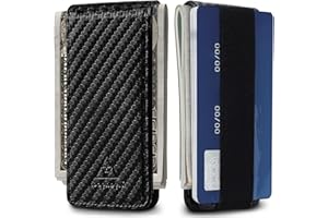 Tryangoos Magnetic Money Clip for Men Leather Money Clip with elastic band Slim Money Clip Holds 5 credit card and10 Bills