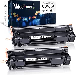 Valuetoner Compatible Toner Cartridge Replacement For Hp 35a Cb435a For P1006 P1009 P1002 P1003 P1004 P1005 Laser Printer Black 2 Pack Office Products Amazon Com
