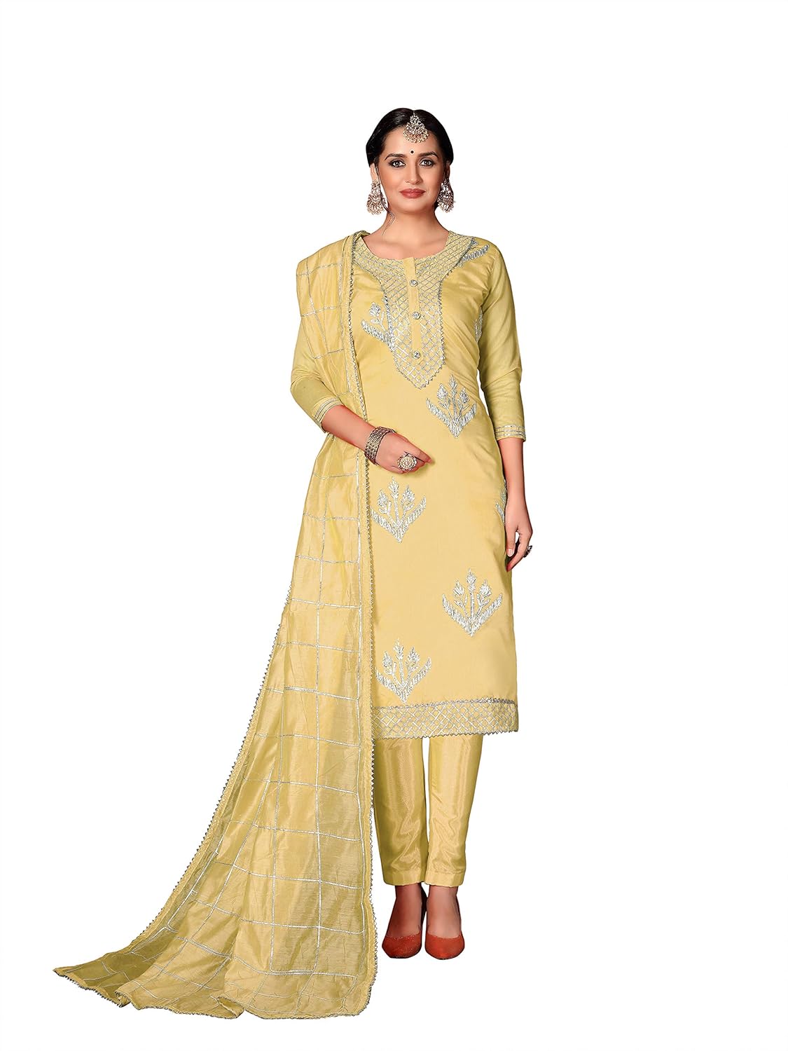 buy maroosh women s yellow chudidar dress material mrsmsmrani8203 at amazon in amazon in