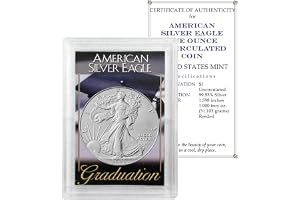 2026 U.S. Silver Eagle 1 oz Brilliant Uncirculated in Graduation Holder with our Smyrnacoin Certificate of Authenticity Dollar Uncirculated US Mint