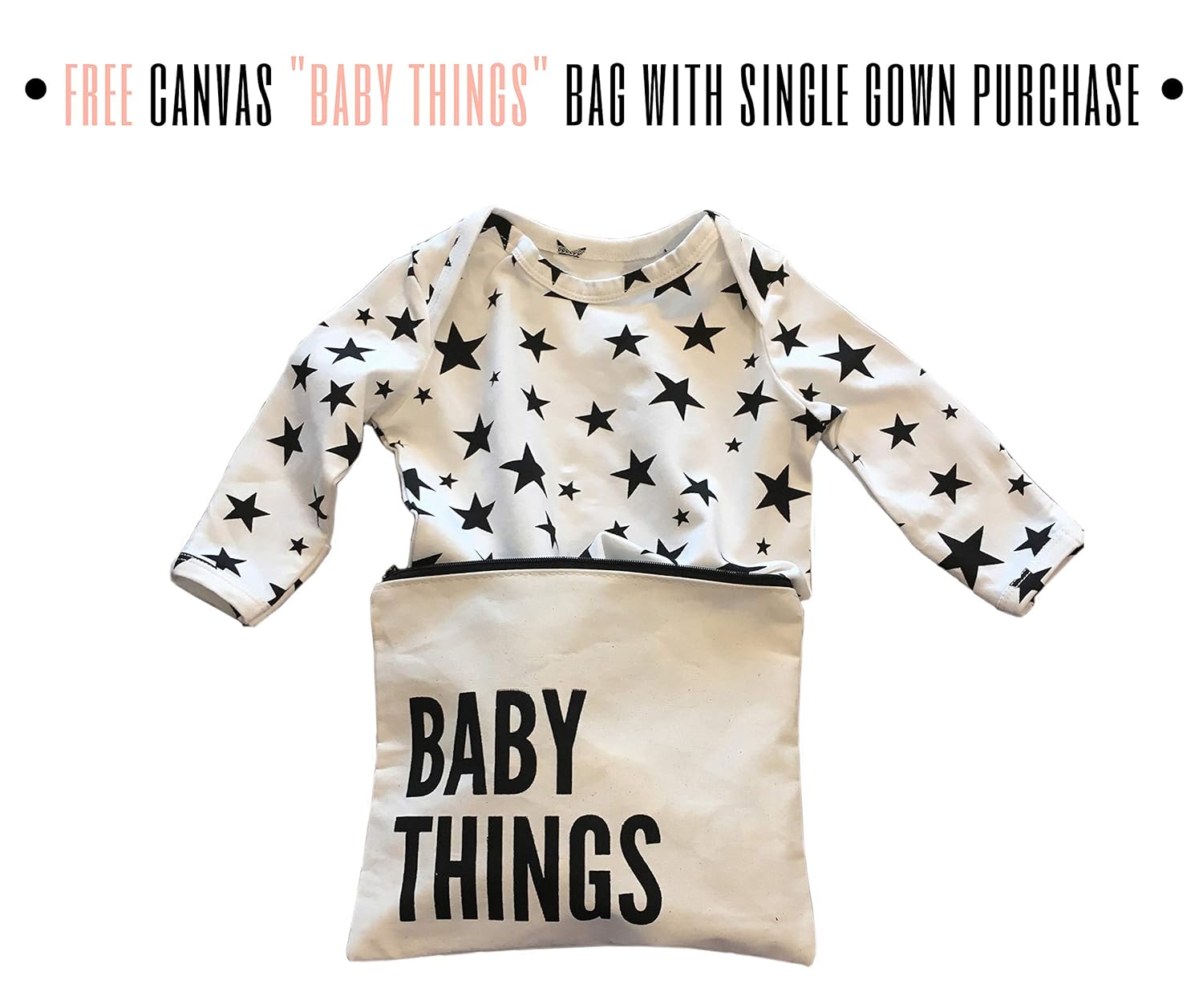 Lucky Love Baby Gown Newborn Knotted Infant Sleeper Baby Girl Boy In A Canvas Bag Nighties