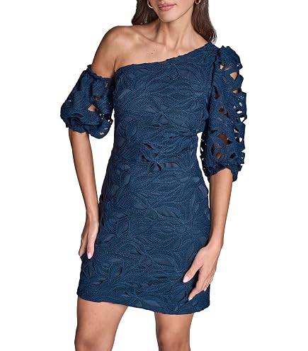 bcbg blue dress short BCBGeneration Women's Fitted Mini Cocktail Long Sleeve Draped Cowl Neck Adjustable Ruched Skirt with Tie, Blue, X-Large : Clothing, Shoes & Jewelry Designed with gathered sleeves