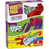 Fruit Flavored Snacks Variety Pack, Gluten Free, 8 ct, 5.1 oz | Fruit Roll-Ups, Fruit by the Foot, and Gushers, Individually Wrapped, Good Source of Vitamin C