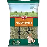Kaytee Alfalfa Cubes for Rabbits and Guinea Pigs, 15 Oz | Fiber-rich rabbit treats. Sun-cured alfalfa cubes for guinea pig treats. High protein, no artificial colors or preservatives
