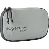 Eagle Creek Pack-It E-Tools Organizer Mini, Storm Grey | Padded Travel Tech Organizer for Small Accessories, Internal Stretch Pockets, Internal Elastic Loops, Recycled Fabric
