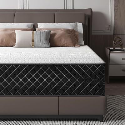 MOLPHIT King Mattress, 12 Inch Hybrid Mattress with Breathable Foam & Individually Pocket Springs, Medium Firm Memory Foam Mattress in a Box for Back Support, King Size 80x76x12 Inch