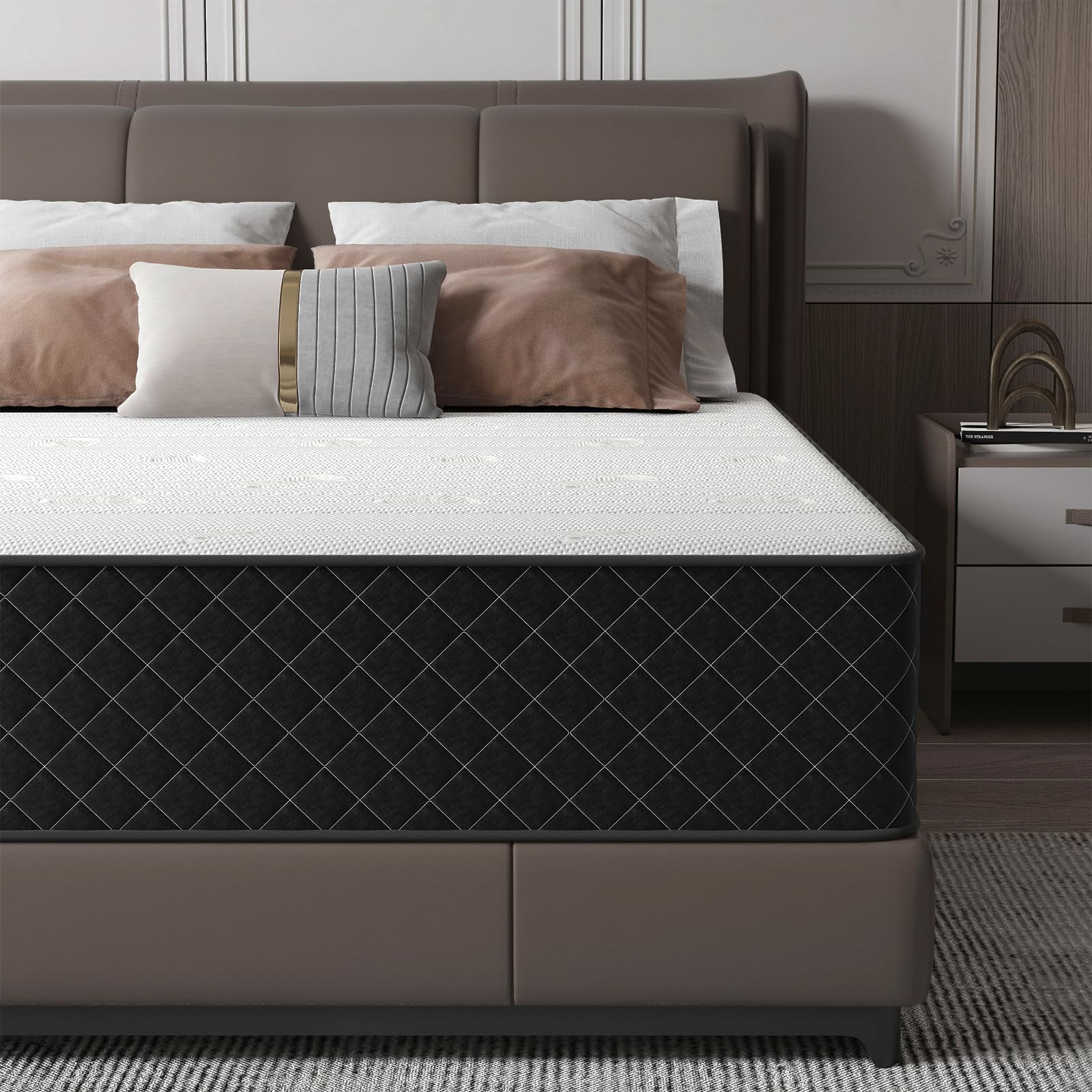 MOLPHIT Mattress King Size, 14 Inch King Mattress with Breathable Foam and Individually Pocket Spring, Memory Foam Mattresses for Back Pain Relief, Medium Firm Mattresses in a Box, 75x80x14inch