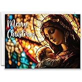 JBH Creations Jesus and Mary Religious Christmas Card - Pack of 24