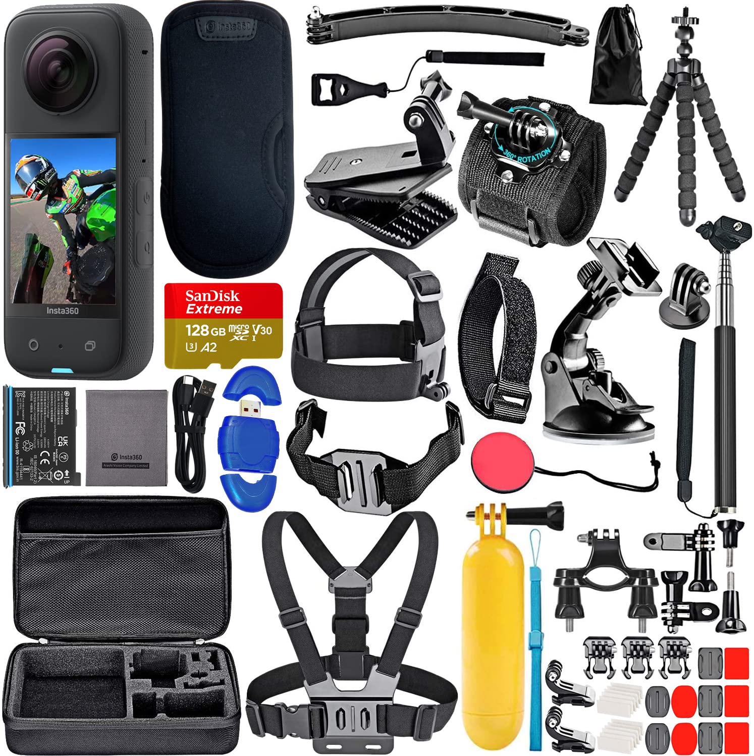 Insta360 X3 - Waterproof 360 Action Camera | 48MP