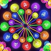 SHQDD12 PCS Light up Ball, LED Bouncy Ball, Flashing Squeaky Ball, Spiky Balls for Kids, 2.55inch Light up Sensory Toys, Glow
