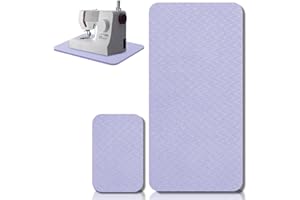 Drydiet 2 Pcs Sewing Machine Muffling Mat Pedal Sewing Mat Reduce Vibrations Noise No Slip Machine Accessories for Quilting (17'' X 36'' and 9'' X 14'',Lavender Purple)
