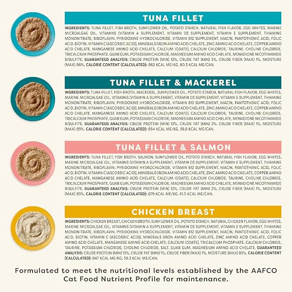 APPLAWS VITALITY WET CAT FOOD PATÉ, NATURAL CAT FOOD WITH ADDED VITAMINS & MINERALS, GRAIN-FREE, CARRAGEENAN FREE, VARIETY SELECTION (24 COUNT, 2.47 OZ CANS)