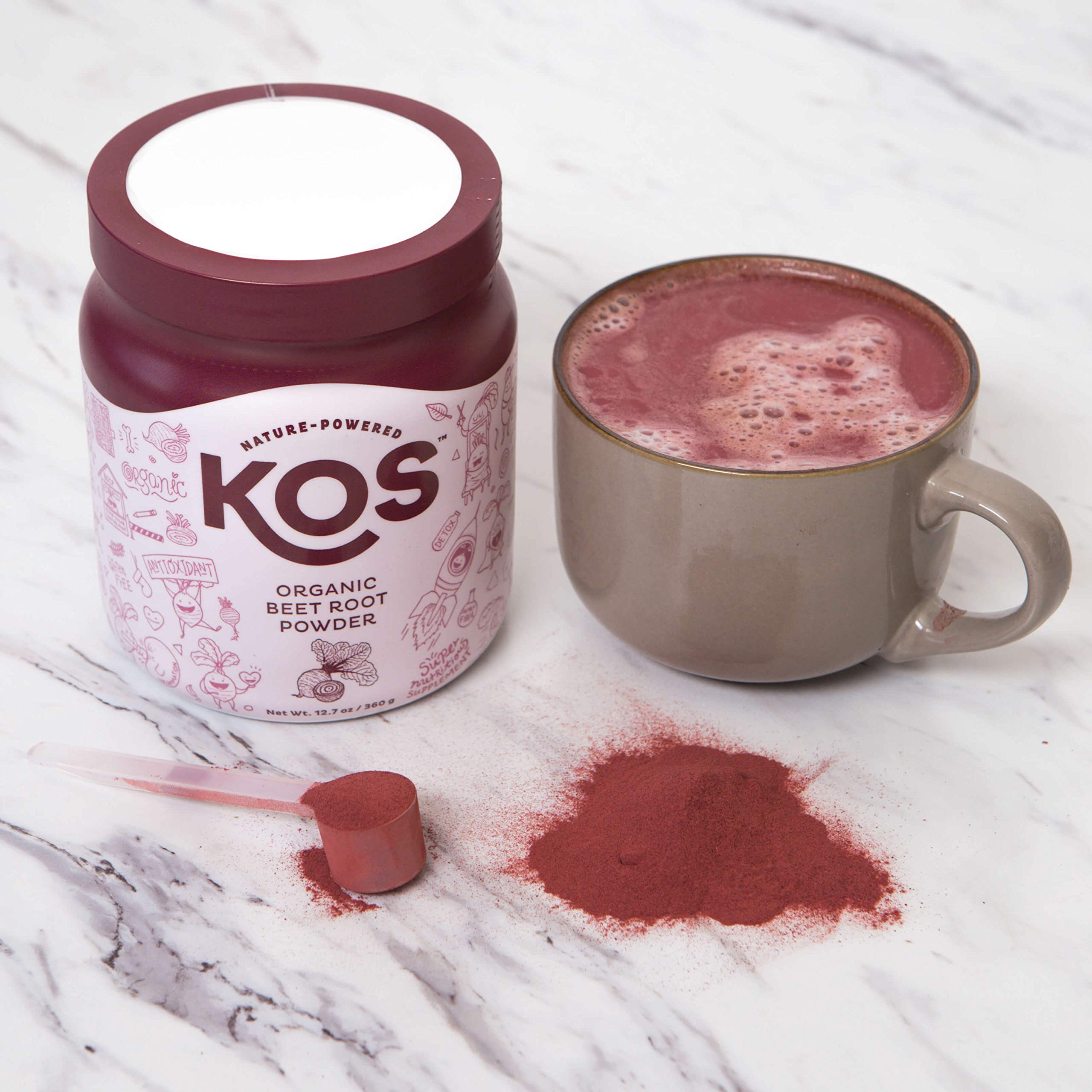 KOS Organic Beet Root Powder Natural Nitric Oxide Boosting Beet Root