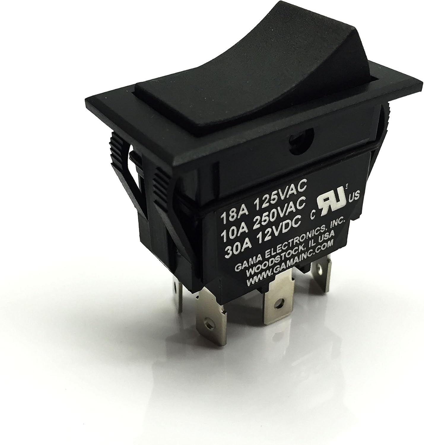 Gama Electronics 30 Amp Dpdt On On Rocker Switch