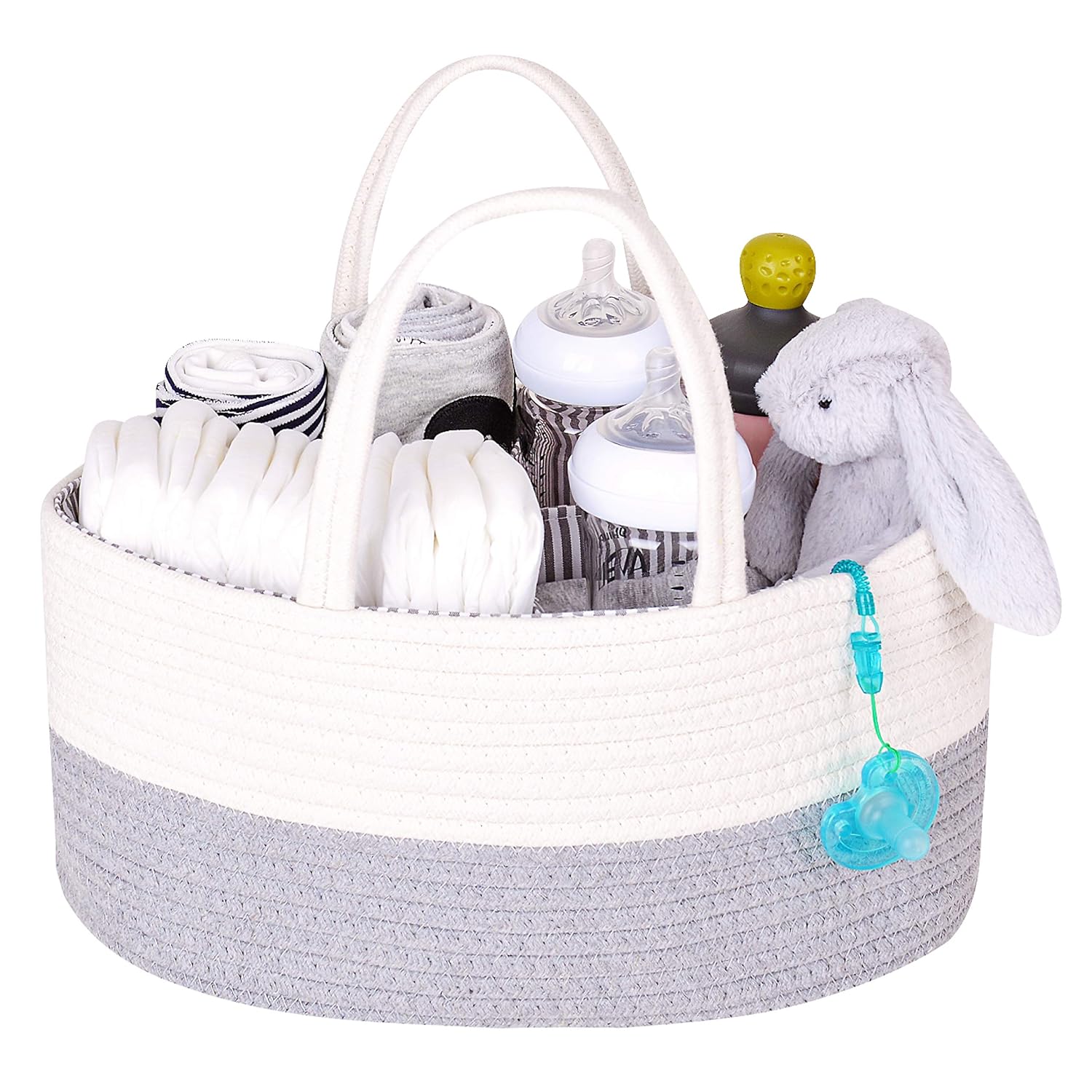 wicker nappy caddy
