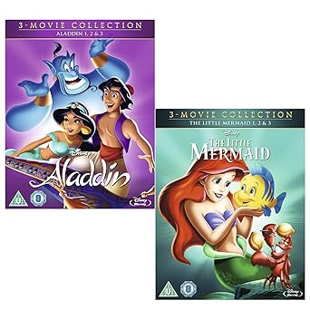 Amazon Com Aladdin Trilogy Little Mermaid 3 Movie Collection 2 Movie Bundling Blu Ray Movies Tv