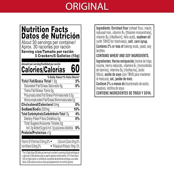 ZESTA SALTINE CRACKERS, SOUP CRACKERS, LUNCH SNACKS, ORIGINAL, 16OZ BOX (1 BOX)