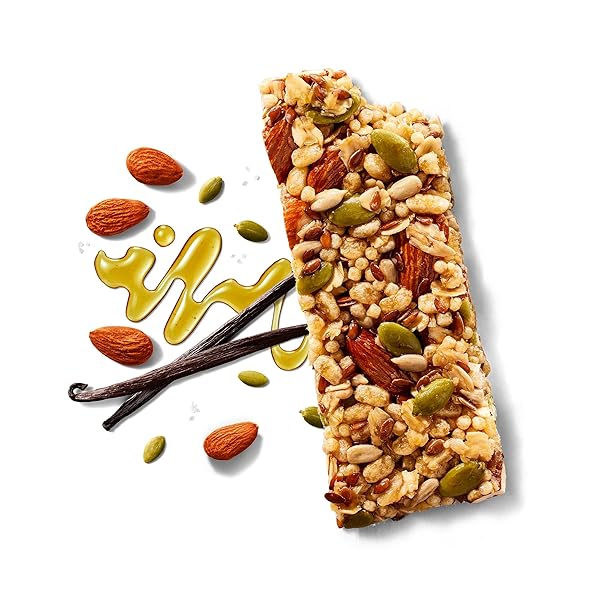 ALL IN SNACK BARS MADAGASCAR VANILLA, HONEY & ALMONDS – HEALTHY SNACK FOR ADULTS AND KIDS – GLUTEN FREE – ORGANIC – NON-GMO (12 PACK)