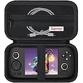 Supmay Hard Carrying Case for RG477M/ RG406H/ RG CubeXX/ RG Cube Retro Handheld Game Console, Retro Game Travel Storage Holder with Mesh Bag for SD Card, USB Charging Cable, User Manual, Black