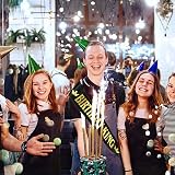IRYNA Birthday King Sash Black Gold Letter Birthday Banner Men Adult Party Gift view 6