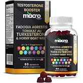 Testosterone Booster for Men Gummies [Lab Tested] Masculinity Boost | Stamina, Strength, Drive, Tongkat Ali, Turkesterone, Fenugreek