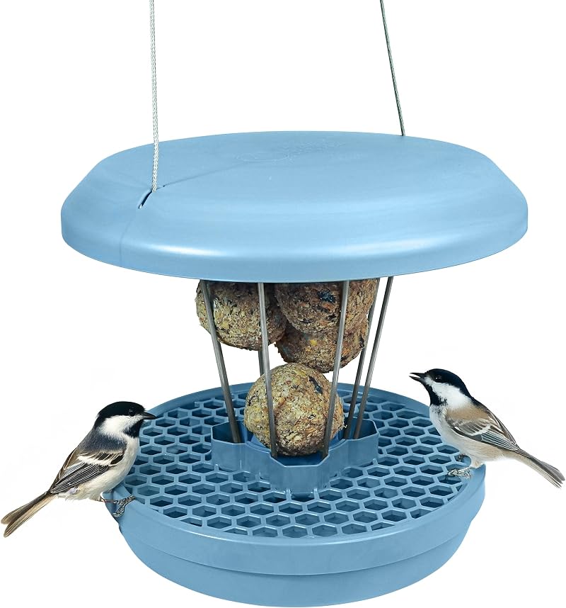 SWISSINNO Bird Feeders Hanging Station Lucerne No Mess Seed Tray 7 Fat Balls